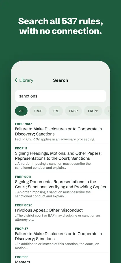 Searching all 537 rules with no connection.