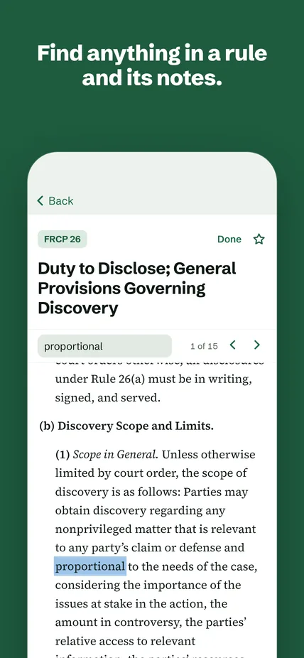 Finding a word inside Civil Rule 26 and its notes.