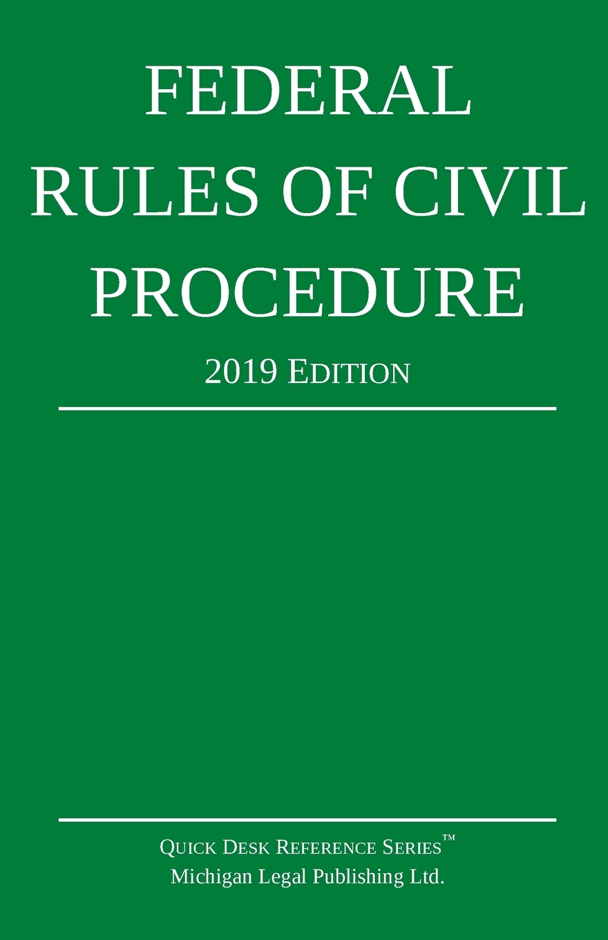 Federal Rules of Civil Procedure; 2019 Edition: With Statutory Supplement cover