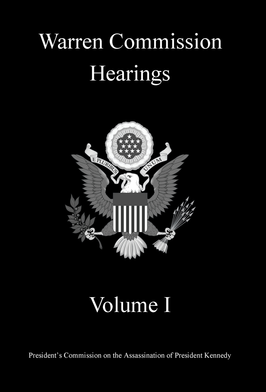 Warren Commission Hearings: Volume I cover