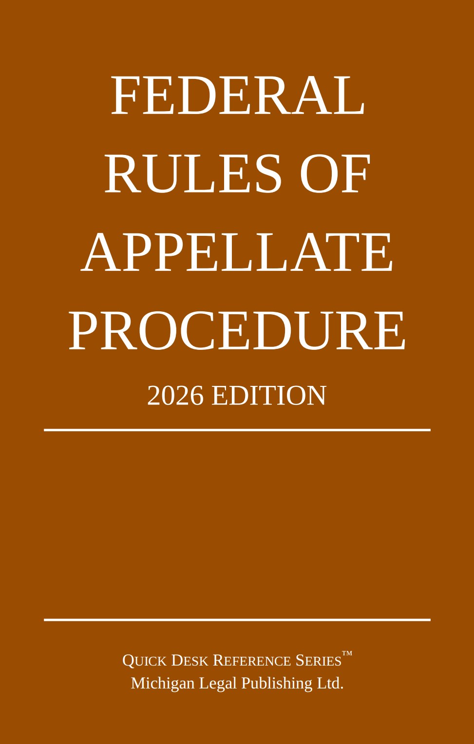 Federal Rules of Appellate Procedure; 2026 Edition: With Appendix of Length Limits and Comprehensive Index cover